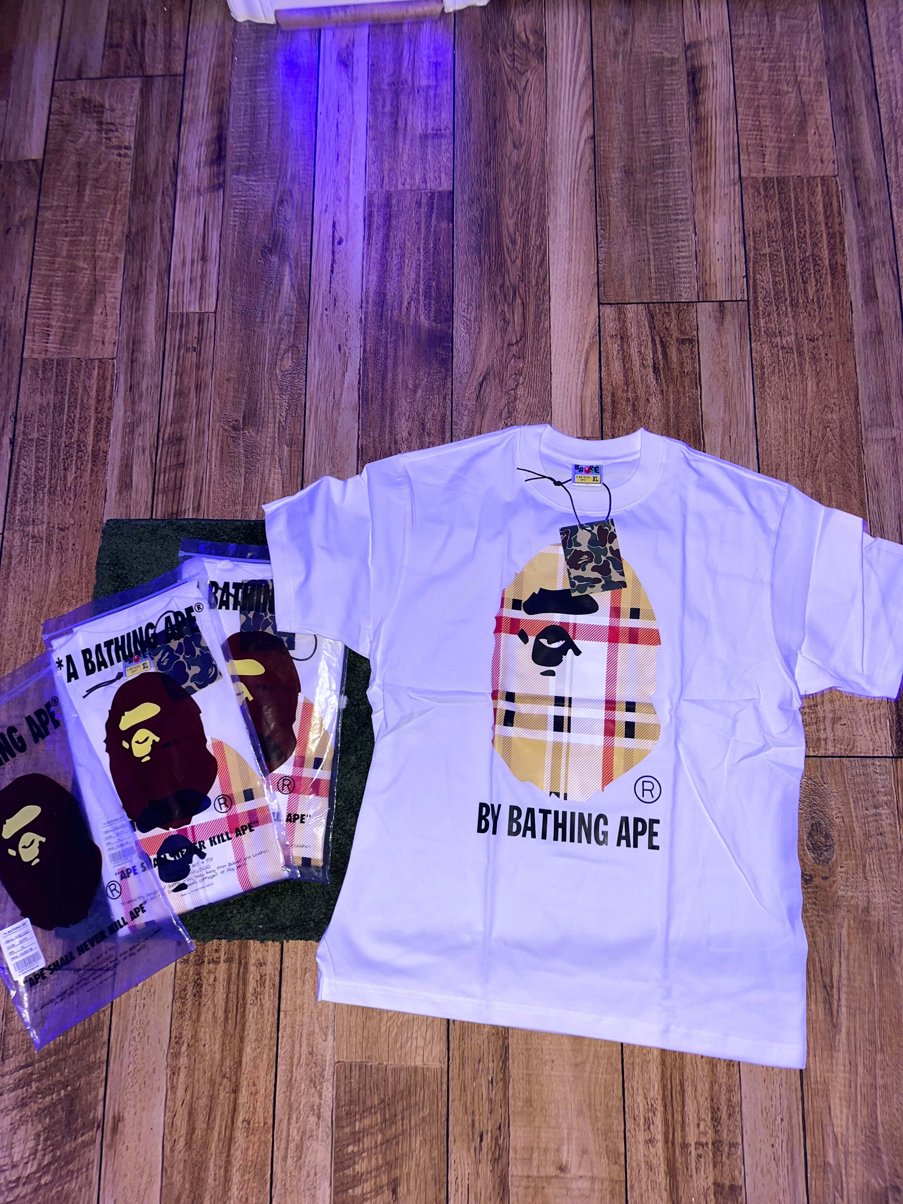 white bape tee